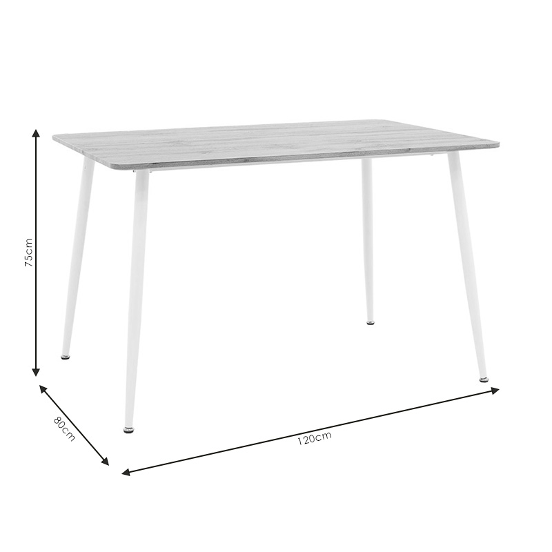 Τραπεζαρία Julita-Cuba pakoworld σετ 5τεμ pp-mdf σε λευκή-sonoma απόχρωση120x80x75εκ Τραπεζαρία Julita-Cuba pakoworld σετ 5τεμ pp-mdf σε λευκή-sonoma απόχρωση120x80x75εκ - Image 9