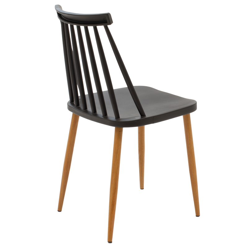 Τραπεζαρία Aurora-Cuba pakoworld σετ 5τεμ pp-mdf σε μαύρο-sonoma απόχρωση 120x70x76εκ Τραπεζαρία Aurora-Cuba pakoworld σετ 5τεμ pp-mdf σε μαύρο-sonoma απόχρωση 120x70x76εκ - Image 3