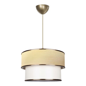 Φωτιστικό οροφής μονόφωτο PWL-1089 haroma Ε27 εκρού-χρυσό Φ30x20εκ