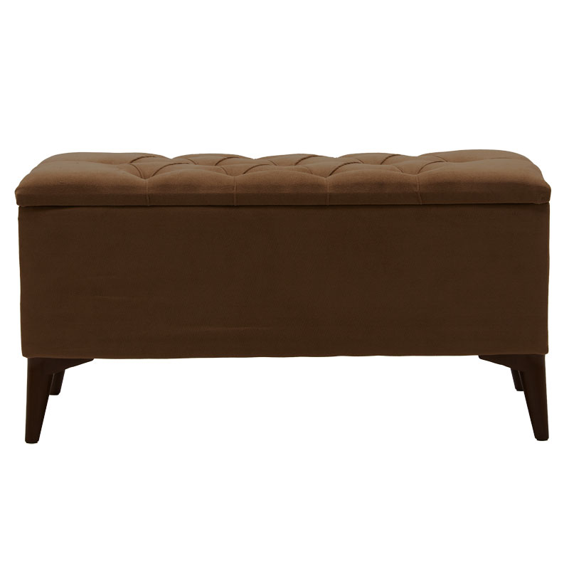 Σκαμπό-μπαούλο Elone pakoworld καφέ-καρυδί 90x40x44εκ Σκαμπό-μπαούλο Elone pakoworld καφέ-καρυδί 90x40x44εκ - Image 2