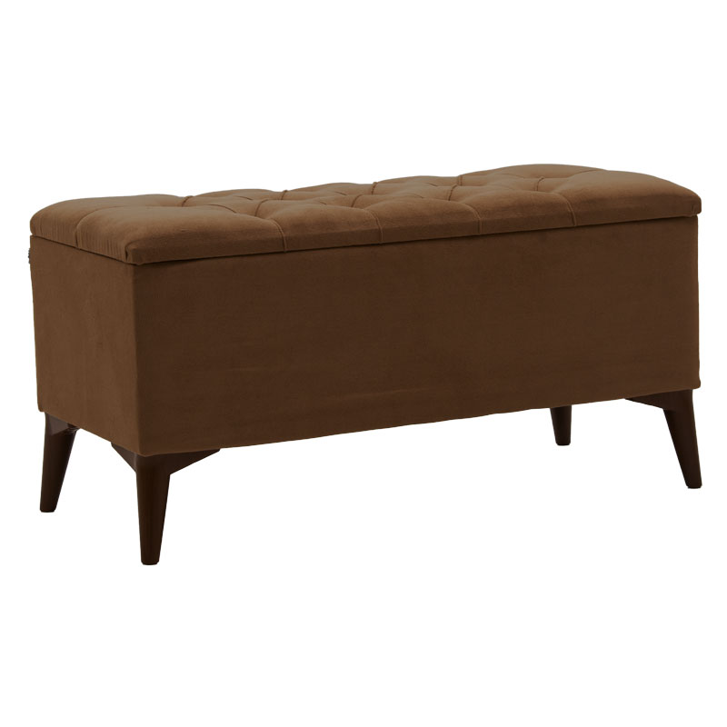 Σκαμπό-μπαούλο Elone pakoworld καφέ-καρυδί 90x40x44εκ Σκαμπό-μπαούλο Elone pakoworld καφέ-καρυδί 90x40x44εκ