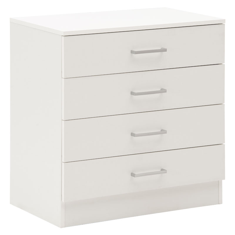 Συρταριέρα Elise pakoworld 4ων συρταριών λευκό 69x40x71εκ Συρταριέρα Elise pakoworld 4ων συρταριών λευκό 69x40x71εκ