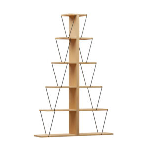 Βιβλιοθήκη mini Tars haroma sonoma-μαύρο 130x22x146εκ