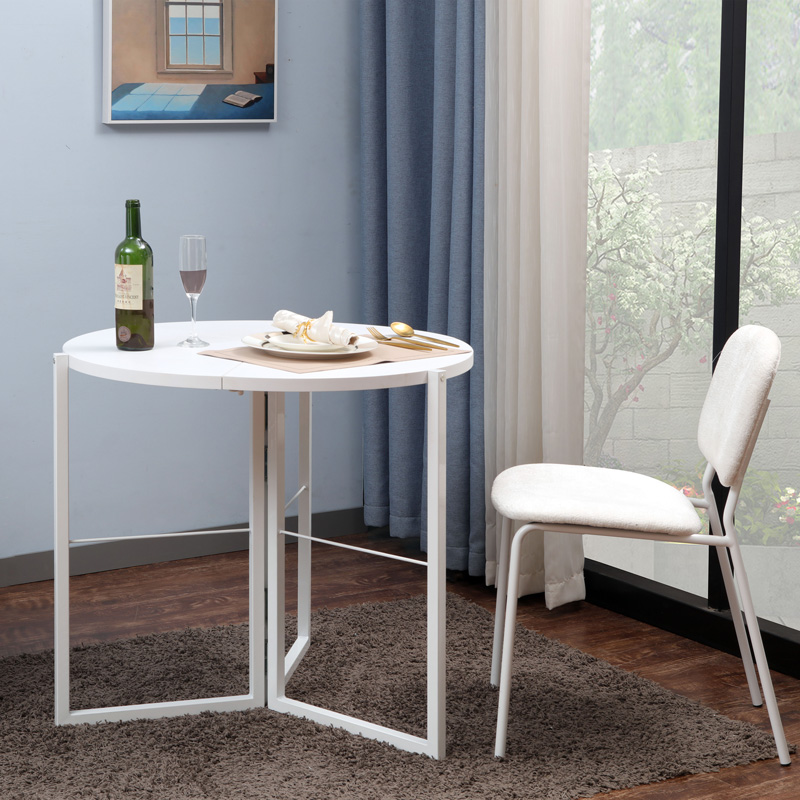 Τραπέζι πτυσσόμενο Talen pakoworld σε λευκή απόχρωση Φ80x74εκ Τραπέζι πτυσσόμενο Talen pakoworld σε λευκή απόχρωση Φ80x74εκ - Image 2