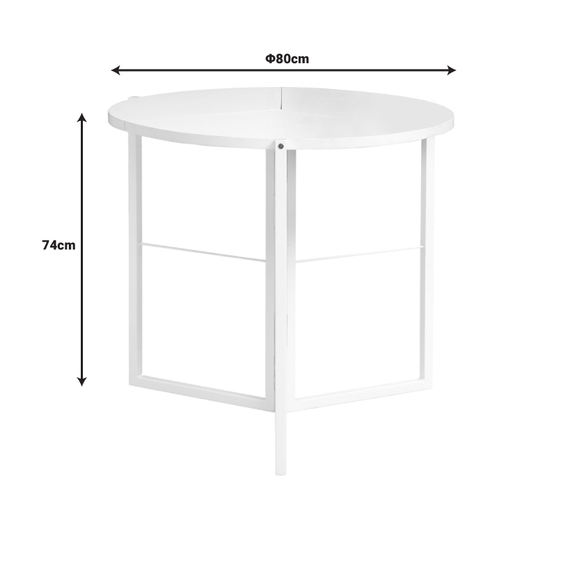 Τραπέζι πτυσσόμενο Talen pakoworld σε λευκή απόχρωση Φ80x74εκ Τραπέζι πτυσσόμενο Talen pakoworld σε λευκή απόχρωση Φ80x74εκ - Image 7