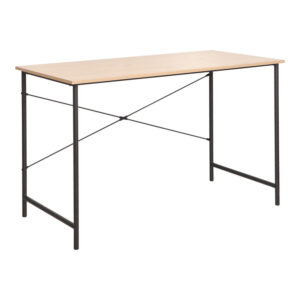 Γραφείο εργασίας Senzia haroma σε φυσική απόχρωση με μαύρο μέταλλο 120x60x75εκ