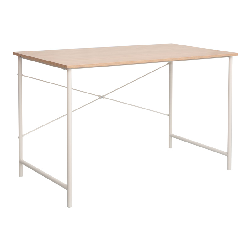 Γραφείο εργασίας Senzia pakoworld σε φυσική απόχρωση με λευκό μέταλλο 120x60x75εκ Γραφείο εργασίας Senzia pakoworld σε φυσική απόχρωση με λευκό μέταλλο 120x60x75εκ