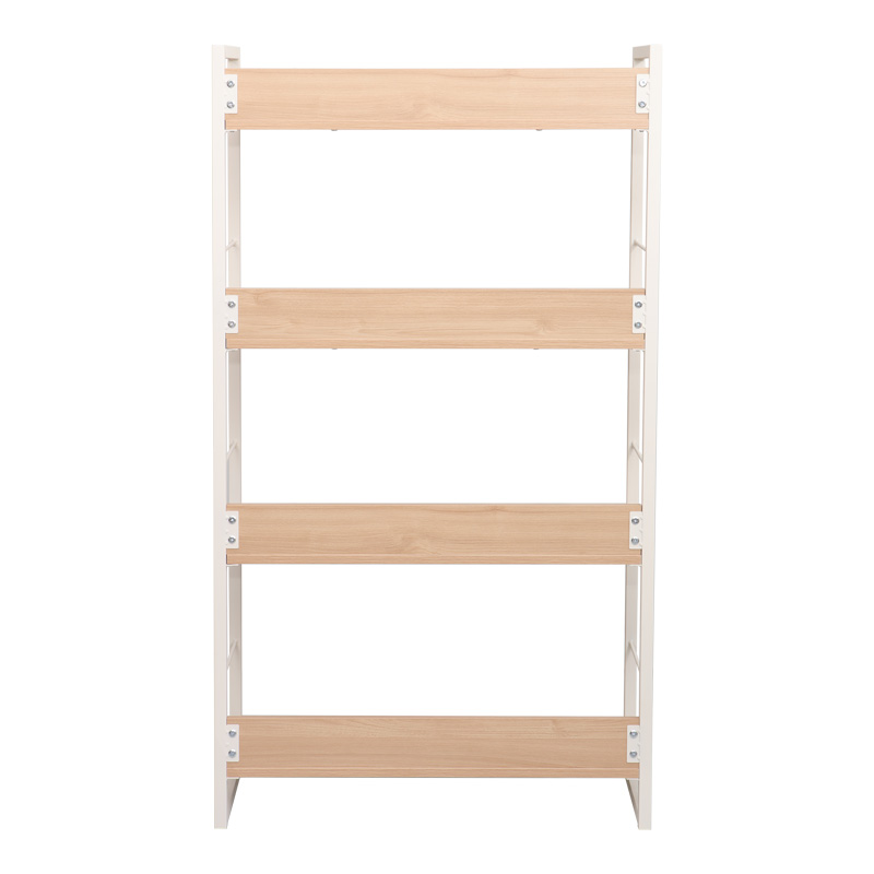 Βιβλιοθήκη Dorfie pakoworld σε φυσική απόχρωση με λευκό μέταλλο 70x30x124.5εκ Βιβλιοθήκη Dorfie pakoworld σε φυσική απόχρωση με λευκό μέταλλο 70x30x124.5εκ - Image 5