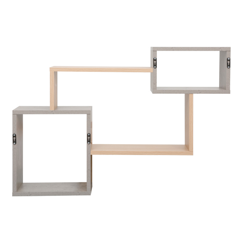 Ράφι τοίχου Beldra pakoworld σε φυσική με γκρι cement απόχρωση 84x15x57.8εκ Ράφι τοίχου Beldra pakoworld σε φυσική με γκρι cement απόχρωση 84x15x57.8εκ - Image 4