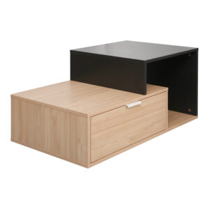 Τραπέζι σαλονιού Vople haroma σε φυσική με ανθρακί απόχρωση 90x50x40εκ