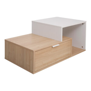 Τραπέζι σαλονιού Vople haroma σε φυσική-λευκή απόχρωση 90x50x40εκ