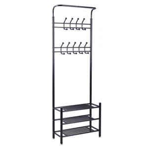 Έπιπλο εισόδου Πορτ Μαντώ Federica haroma μέταλλο μαύρο 65x28x187εκ