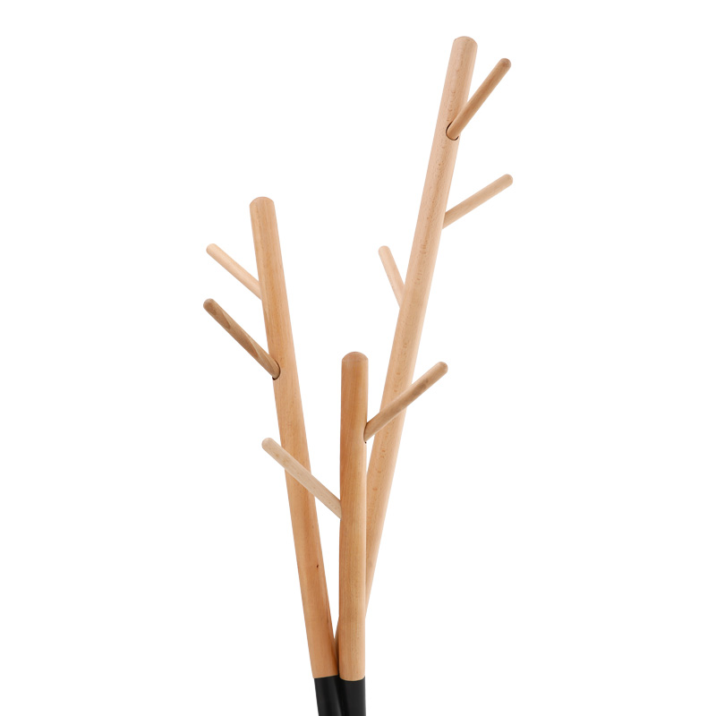 Καλόγερος ρούχων Sigar pakoworld μέταλλο-ξύλο σε μαύρη-φυσική απόχρωση 49x51x187εκ Καλόγερος ρούχων Sigar pakoworld μέταλλο-ξύλο σε μαύρη-φυσική απόχρωση 49x51x187εκ - Image 2