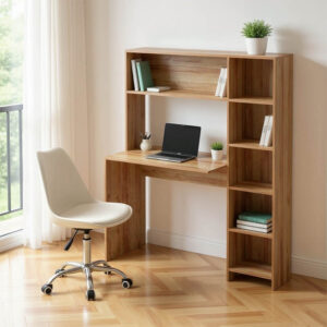 Γραφείο με βιβλιοθήκη Janson haroma oak 113.2x40x141.8εκ