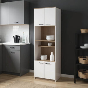 Ντουλάπα κουζίνας Rowan haroma σε λευκή-sonoma απόχρωση 60x42x182εκ