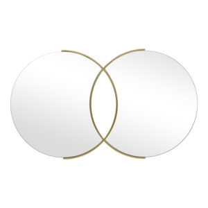 Καθρέπτης διπλός Miryata haroma μέταλλο σε χρυσή απόχρωση 105x3x60εκ