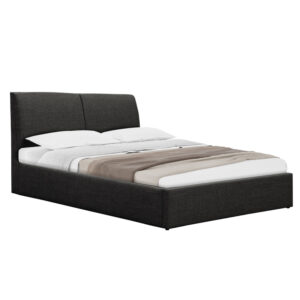 Κρεβάτι διπλό Violaine haroma ύφασμα ανθρακί με αποθηκευτικό χώρο 160x200εκ