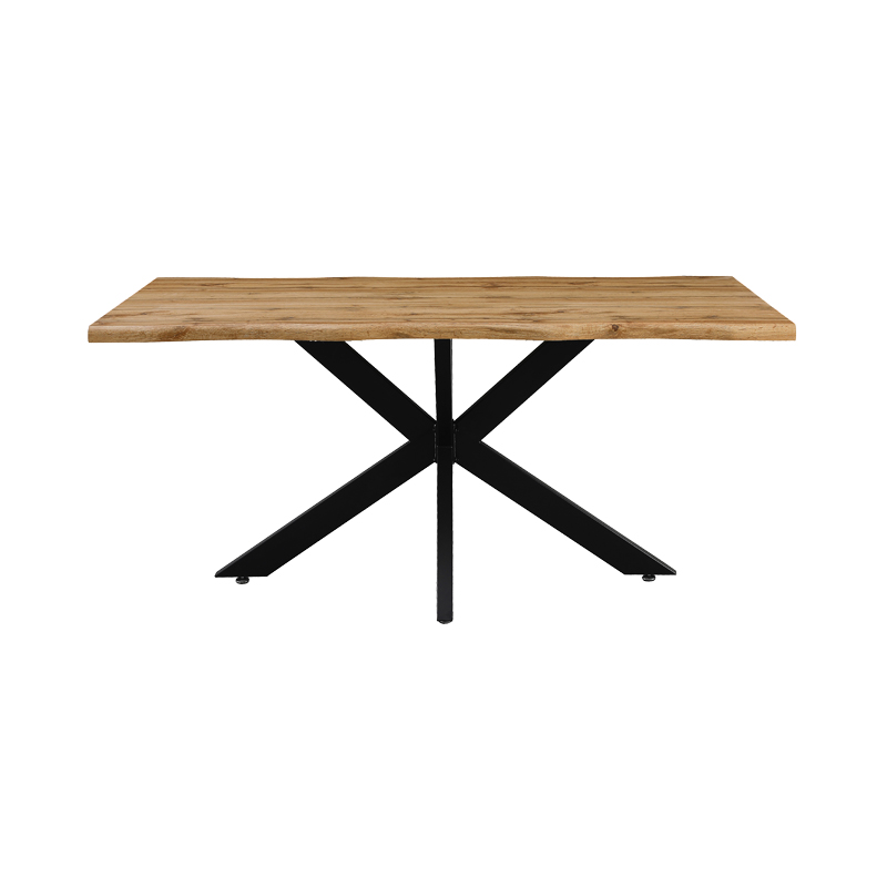 Tραπέζι Gilman pakoworld MDF sonoma-μαύρο 150x90x75εκ Tραπέζι Gilman pakoworld MDF sonoma-μαύρο 150x90x75εκ - Image 2