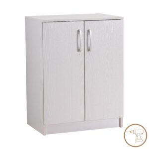 Παπουτσοθήκη-ντουλάπι Shordo haroma λευκό-oak μελαμίνης 60x40.5x80εκ