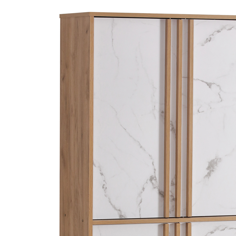 Παπουτσοθήκη-ντουλάπι Kumen pakoworld oak μαρμάρου μελαμίνης 74x38x174εκ Παπουτσοθήκη-ντουλάπι Kumen pakoworld oak μαρμάρου μελαμίνης 74x38x174εκ - Image 3