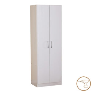 Ντουλάπα Jonar haroma δίφυλλη λευκό χρώμα μελαμίνης 60x42x180εκ