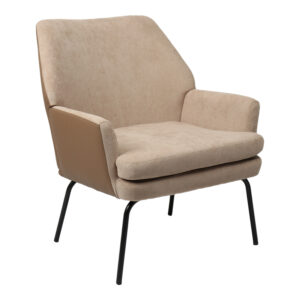 Πολυθρόνα Kieran haroma ύφασμα καφέ-πόδι μαύρο 77x69x82.5εκ