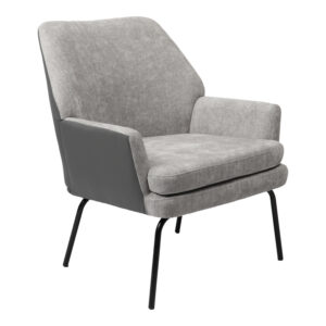 Πολυθρόνα Kieran haroma ύφασμα γκρι- πόδι μαύρο 77x69x82.5εκ