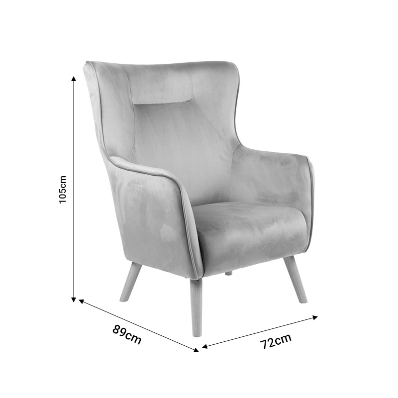 Πολυθρόνα Insicive pakoworld βελούδο σάπιο μήλο-φυσικό πόδι 72x89x105εκ Πολυθρόνα Insicive pakoworld βελούδο σάπιο μήλο-φυσικό πόδι 72x89x105εκ - Image 5