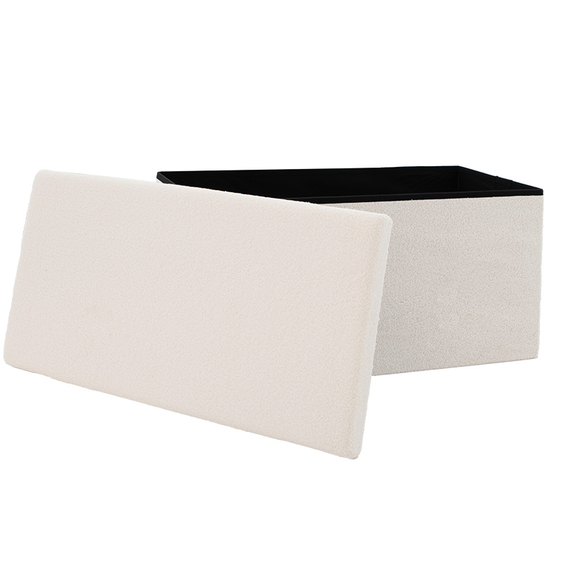 Σκαμπό-μπαούλο Forward pakoworld ύφασμα μπουκλέ ivory 76.5x38x37.5εκ Σκαμπό-μπαούλο Forward pakoworld ύφασμα μπουκλέ ivory 76.5x38x37.5εκ - Image 3