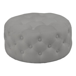 Σκαμπό-πουφ Ferdia haroma βελούδο γκρι Φ59x28.5εκ