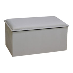 Σκαμπό-μπαούλο Koper haroma βελούδο σε μπεζ απόχρωση 76x38x38εκ