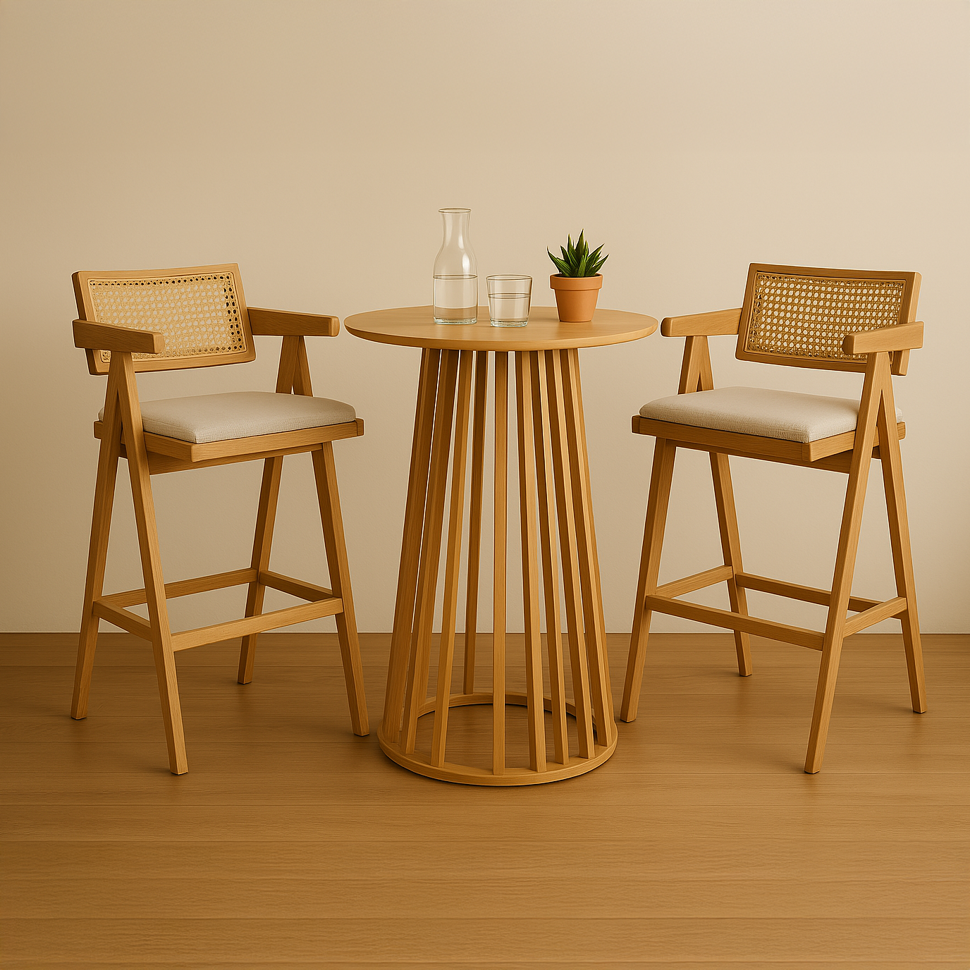 Τραπέζι μπαρ Domonic pakoworld mdf φυσικό Φ60x105εκ Τραπέζι μπαρ Domonic pakoworld mdf φυσικό Φ60x105εκ - Image 2