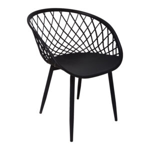 Πολυθρόνα Ezra haroma μαύρο pp-πόδι μαύρο μέταλλο 63x55x83εκ