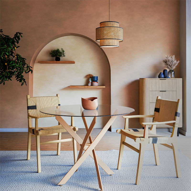 Πολυθρόνα Olivier pakoworld ξύλο οξιάς φυσικό μαύρο-έδρα φυσικό σχοινί 62x60x85εκ Πολυθρόνα Olivier pakoworld ξύλο οξιάς φυσικό μαύρο-έδρα φυσικό σχοινί 62x60x85εκ - Image 2