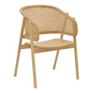 Πολυθρόνα Wenzy haroma φυσικό Rattan - μασίφ ξύλο toon 58x58x82εκ