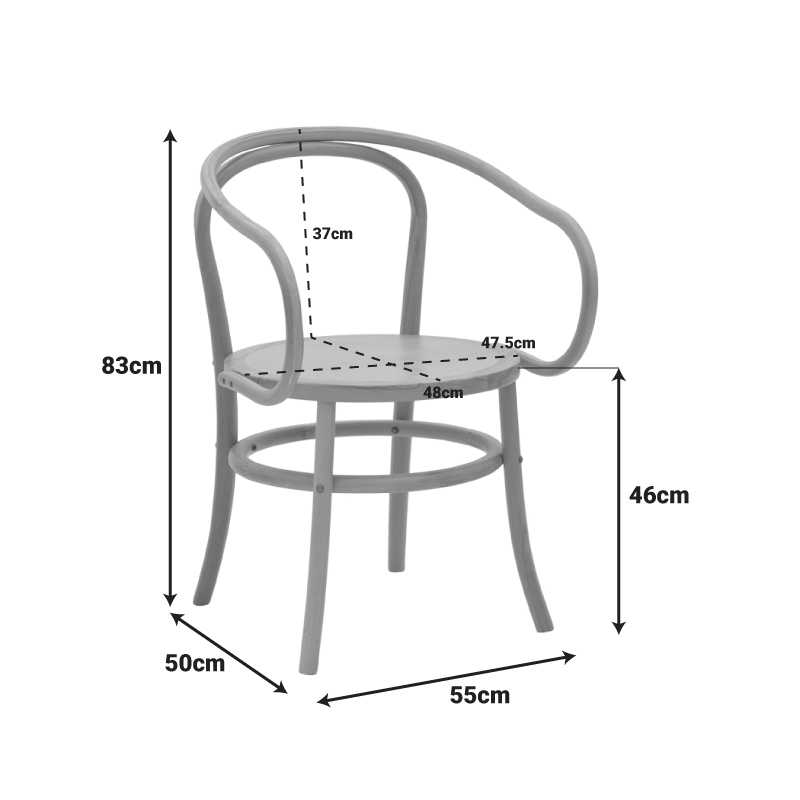 Πολυθρόνα Verfie pakoworld φυσικό ξύλο οξιάς 55x50x83εκ Πολυθρόνα Verfie pakoworld φυσικό ξύλο οξιάς 55x50x83εκ - Image 2
