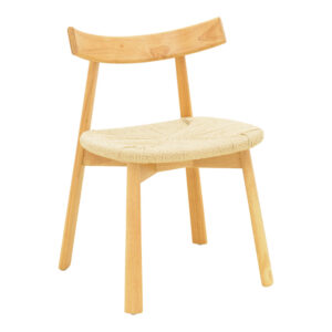 Καρέκλα Clareta haroma rubberwood-σχοινί σε φυσική απόχρωση 53x55x79εκ