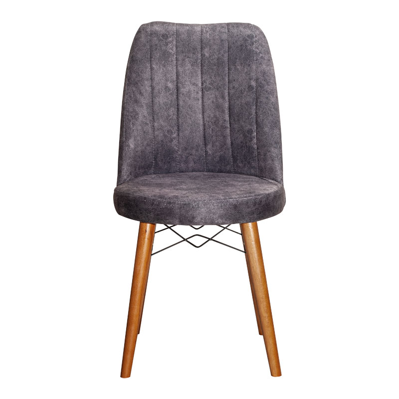 Καρέκλα Nevis I pakoworld ανθρακί antique ύφασμα-καρυδί πόδι Καρέκλα Nevis I pakoworld ανθρακί antique ύφασμα-καρυδί πόδι - Image 4