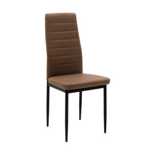 Καρέκλα Parker haroma PU cappuccino-μαύρο πόδι 42x48x98εκ