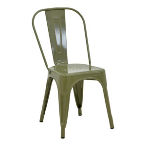 Καρέκλα Utopia haroma μέταλλο σε λαδί απόχρωση 44x44x85εκ