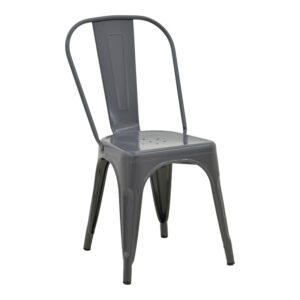Καρέκλα Utopia haroma μέταλλο σε ανθρακί απόχρωση 44x44x85εκ