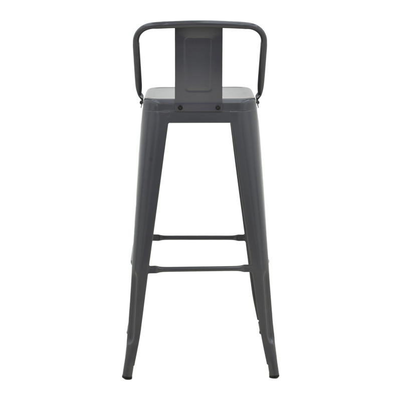 Σκαμπό μπαρ με πλάτη Utopia pakoworld μέταλλο σε ανθρακί απόχρωση 42x42x97εκ Σκαμπό μπαρ με πλάτη Utopia pakoworld μέταλλο σε ανθρακί απόχρωση 42x42x97εκ - Image 6