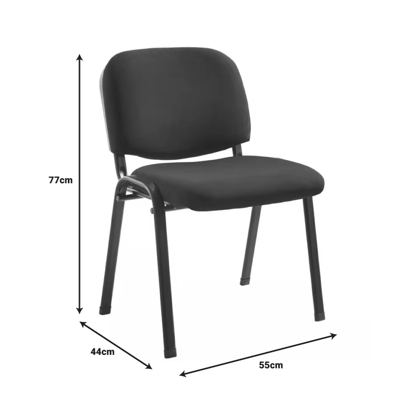 Καρέκλα επισκέπτη στοιβαζόμενη Anilian pakoworld μαύρο ύφασμα-πόδι μαύρο μέταλλο 55x44x77εκ Καρέκλα επισκέπτη στοιβαζόμενη Anilian pakoworld μαύρο ύφασμα-πόδι μαύρο μέταλλο 55x44x77εκ - Image 4