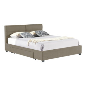 Κρεβάτι διπλό Anay haroma με συρτάρι ύφασμα μπεζ 160x200εκ