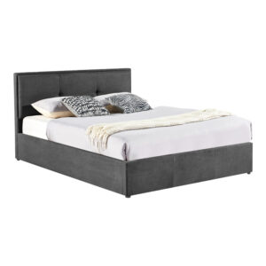 Κρεβάτι διπλό Sonnie haroma με αποθηκευτικό χώρο ύφασμα ανθρακί 150x200εκ