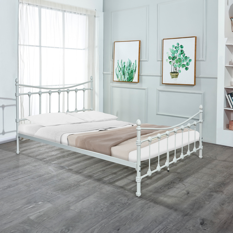 Κρεβάτι Beowulf pakoworld λευκό μεταλλικό 140x190εκ Κρεβάτι Beowulf pakoworld λευκό μεταλλικό 140x190εκ - Image 2