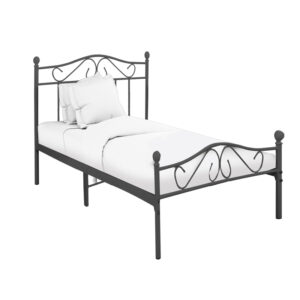 Κρεβάτι Yorick pakoworld μαύρο μεταλλικό 90x190εκ