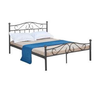 Κρεβάτι Yorick haroma μαύρο μεταλλικό 140x190εκ