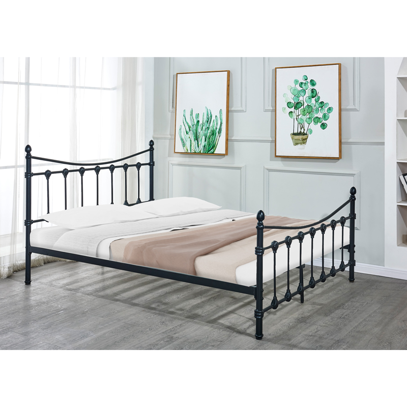 Κρεβάτι Beowulf pakoworld μαύρο μεταλλικό 150x200εκ Κρεβάτι Beowulf pakoworld μαύρο μεταλλικό 150x200εκ - Image 2