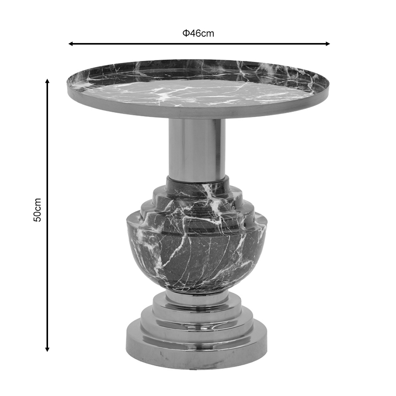 Βοηθητικό τραπέζι Cogent Inart pakoworld μαύρο-χρυσό μέταλλο Φ46x50εκ Βοηθητικό τραπέζι Cogent Inart pakoworld μαύρο-χρυσό μέταλλο Φ46x50εκ - Image 5